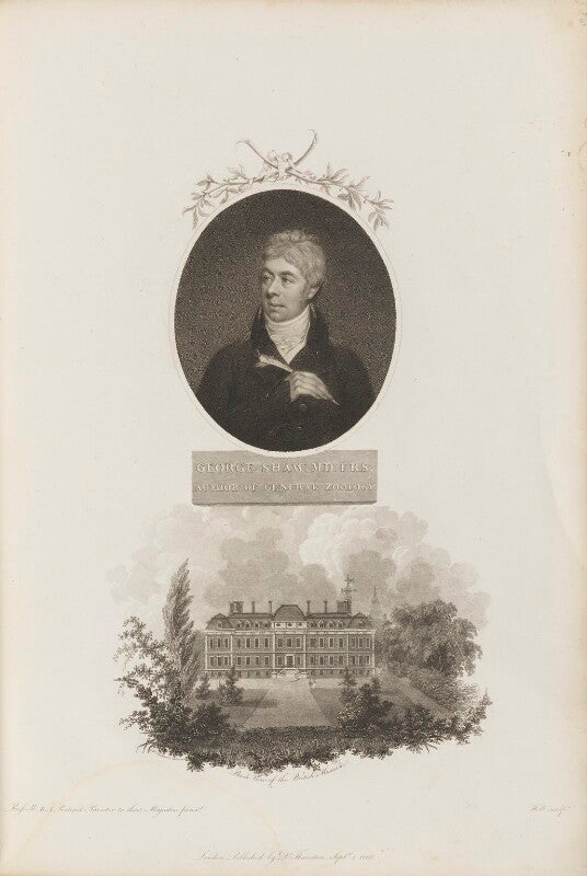 George shaw with 'back view of the british museum' npg d34342