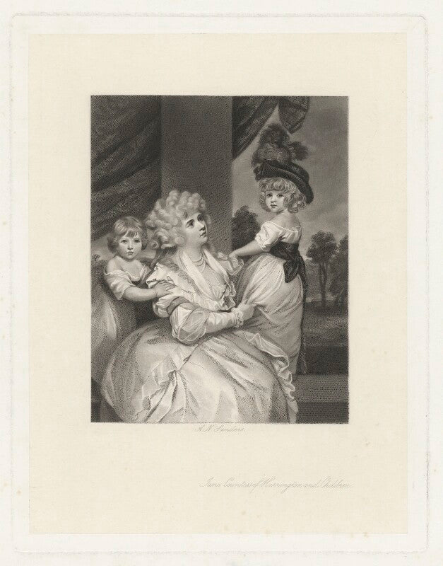 Jane countess of harrington and children npg d35458