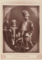 Sir Vibhaji Ranmalji, Jam Sahib of Navanagar with his son, probably Jashwantsinhji Vibhaji, Jam Sahib of Navanagar NPG Ax28676