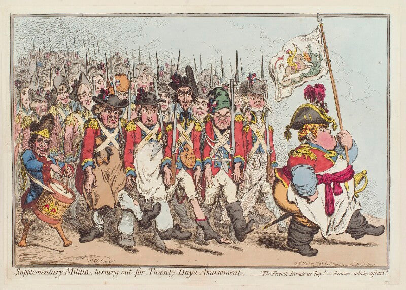 'supplementary militia, turning out for twenty days amusement' npg d12585