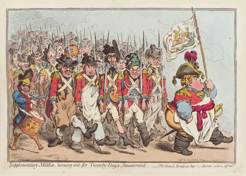 'Supplementary-militia, turning-out for twenty-days amusement' NPG D12585