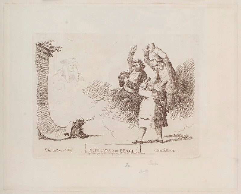 'neithe[r] war nor peace!' (charles james fox; frederick north, 2nd earl of guilford; edmund burke) npg d12331