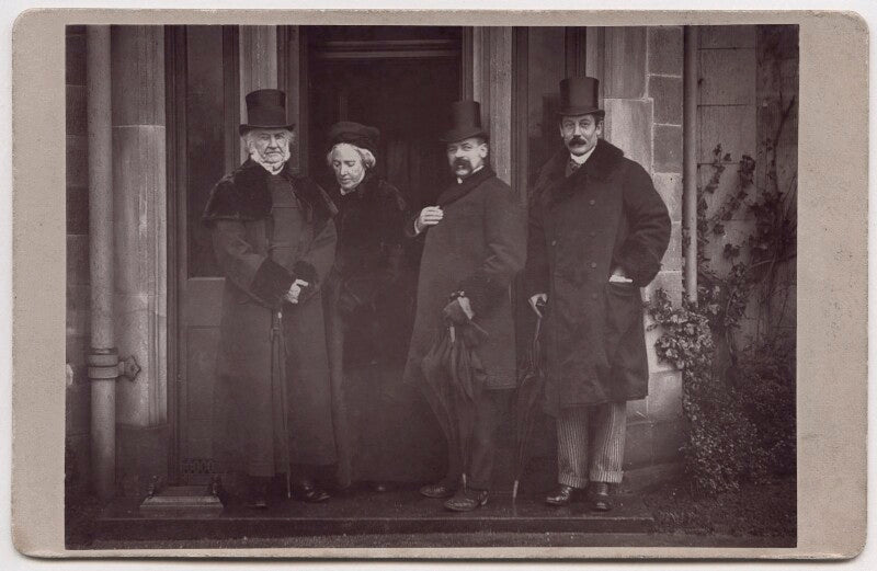 William ewart gladstone; catherine gladstone (née glynne); sir edward evans; bernard charles march phillipps de lisle npg x139712