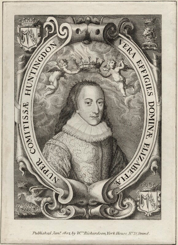 Elizabeth hastings (née stanley), countess of huntingdon npg d28400