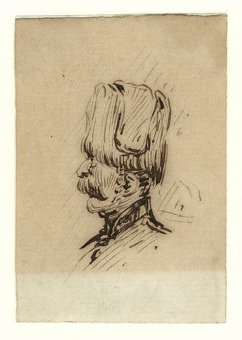 Sketch of an unknown guardsman NPG D23210