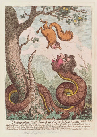 'The Republican rattle-snake fascinating the Bedford-squirrel' NPG D12547