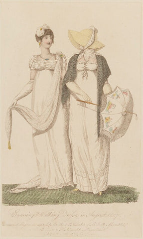 'Evening & Walking Dresses in August 1807' NPG D47508