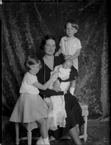 Astrid, Queen of the Belgians with her children NPG x130237