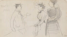 Guide lecturing tourists in Rome (Four unknown sitters) NPG D43062