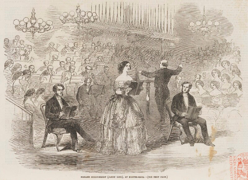 'madame goldschmidt (jenny lind) at exeter hall', in mendelssohn's 'elijah' npg d45843