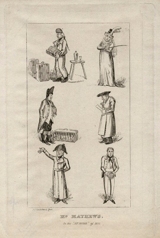 'mr mathews in his 'at home' of 1821' (charles mathews) npg d5229