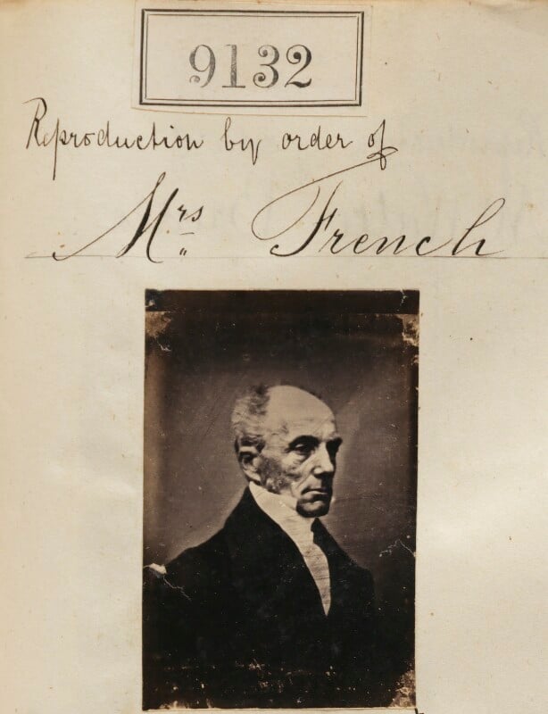 Unknown man ('reproduction by order of mrs french') npg ax58954