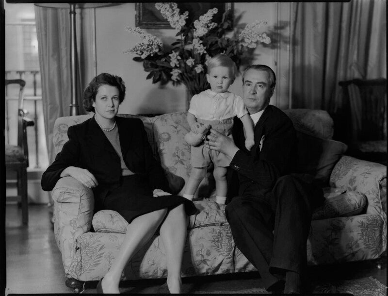 Lady moyra blanche madeleine browne (née ponsonby); desmond john michael browne; sir denis john wolko browne npg x97183