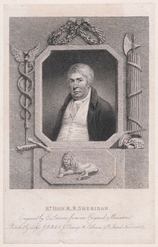 Richard brinsley sheridan npg d46106