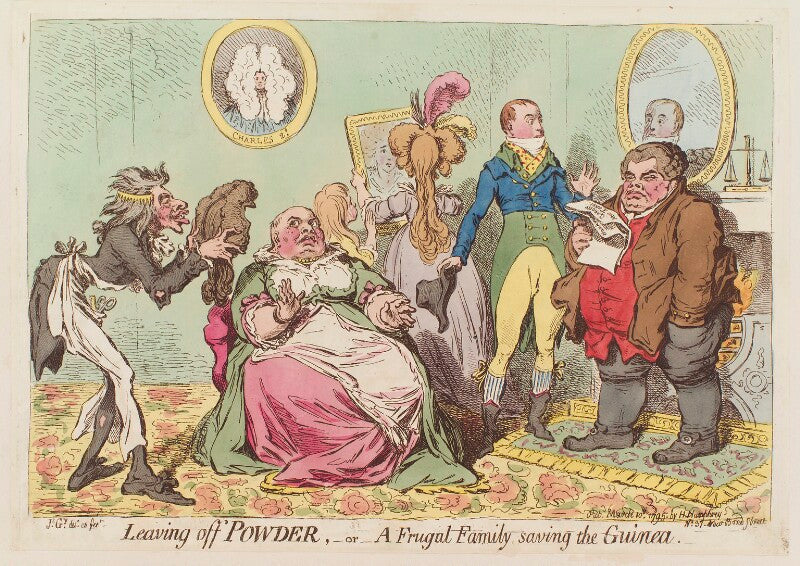 'leaving off powder,   or   a frugal family saving the guinea' npg d12521