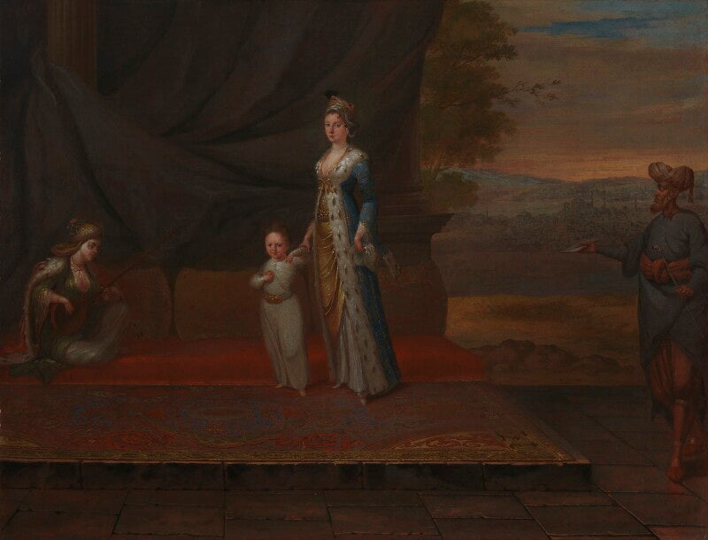 Lady mary wortley montagu with her son, edward wortley montagu, and attendants npg 3924