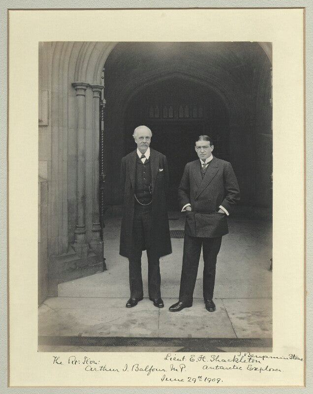 Arthur james balfour, 1st earl of balfour; sir ernest henry shackleton npg x87729