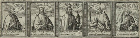 Portraits 5-9 in ''Effigies et nomina quorundam e societate Iesu qui pro fide vel pietate sun iter facti ab anno 1549 ad annum 1607'' (Rome, 1608) NPG D25313