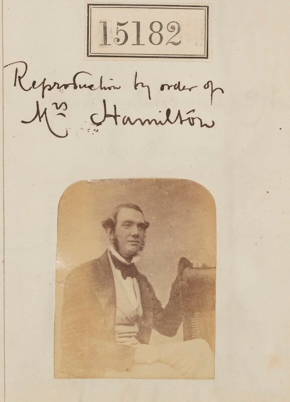 Unknown man ('reproduction by order of mrs hamilton') npg ax63421