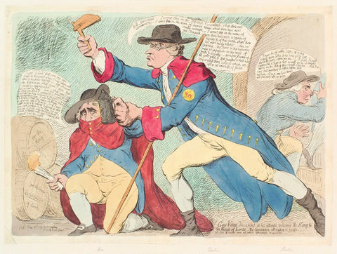 'Guy Vaux discovered in his attempt to destroy the King & the House of Lords - his companions attempting to escape -' NPG D13072