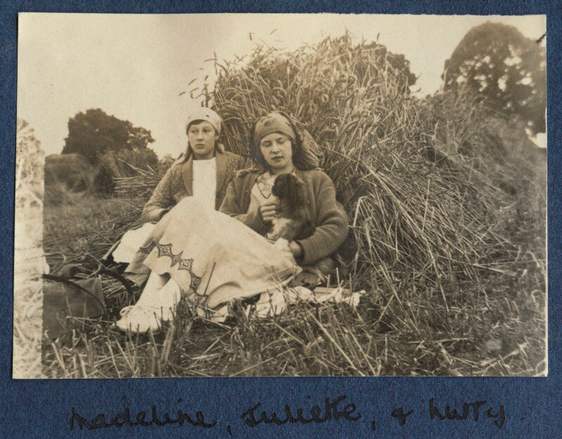 Madeline clinkard; juliette (née baillot), lady huxley with lady ottoline morrell's dog nutty npg ax140535