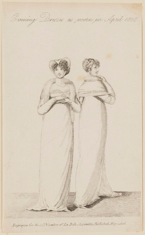 'evening dresses as worn in april 1808' npg d47515