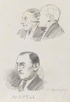 A P Ford and two unknown sitters NPG D43180b