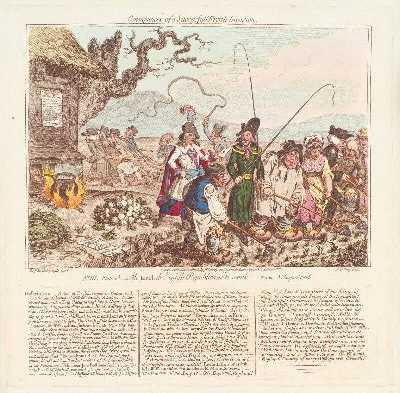 'consequences of a successful french invasion, no iii, plate 2d' (charles james fox?) npg d13088