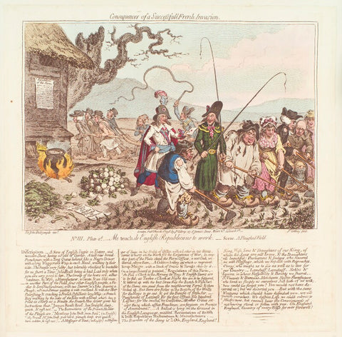 'Consequences of a successful French invasion, No III, plate 2d' (Charles James Fox?) NPG D13088