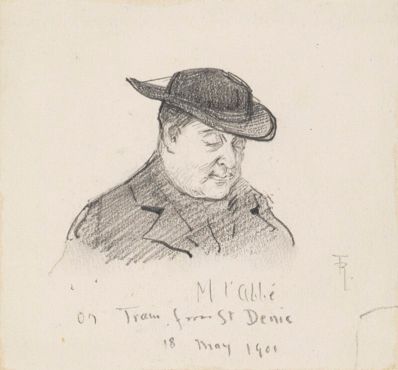 'm l'abbé on train from st denis' (unknown sitter) npg d43090