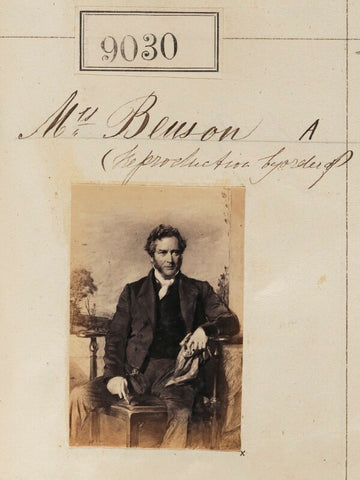 Unknown man ('Reproduction by order of Mrs Benson') NPG Ax58853