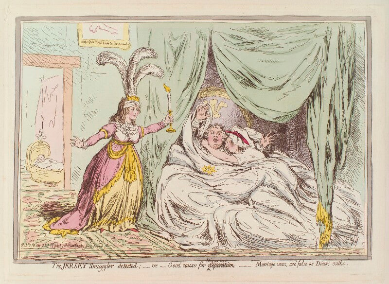 'the jersey smuggler detected;   or   good cause for (separation) discontent' npg d13023