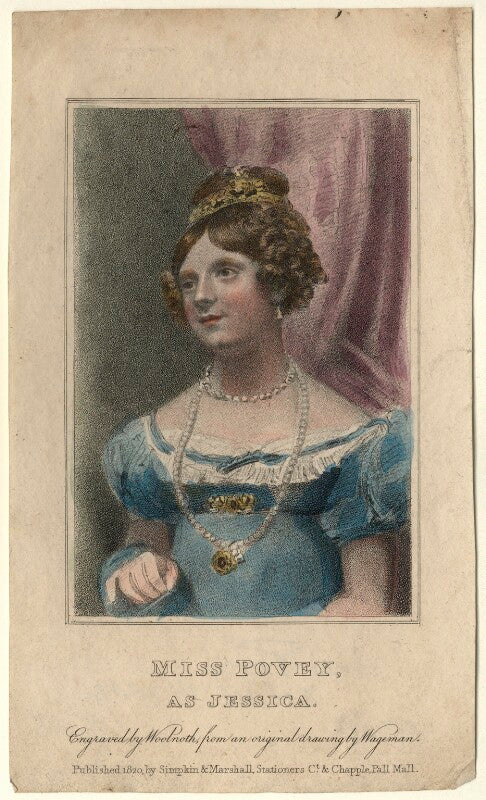 Mary ann povey (mrs knight) as jessica in 'the merchant of venice' npg d8501