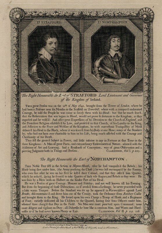 Thomas wentworth, 1st earl of strafford and spencer compton, 2nd earl of northampton npg d26592