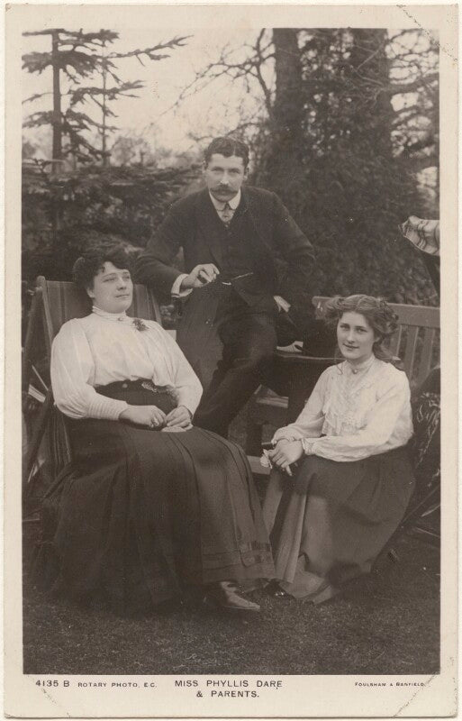 Phyllis dare, arthur albert dones and harriette amelia dones (née wheeler) npg x201045