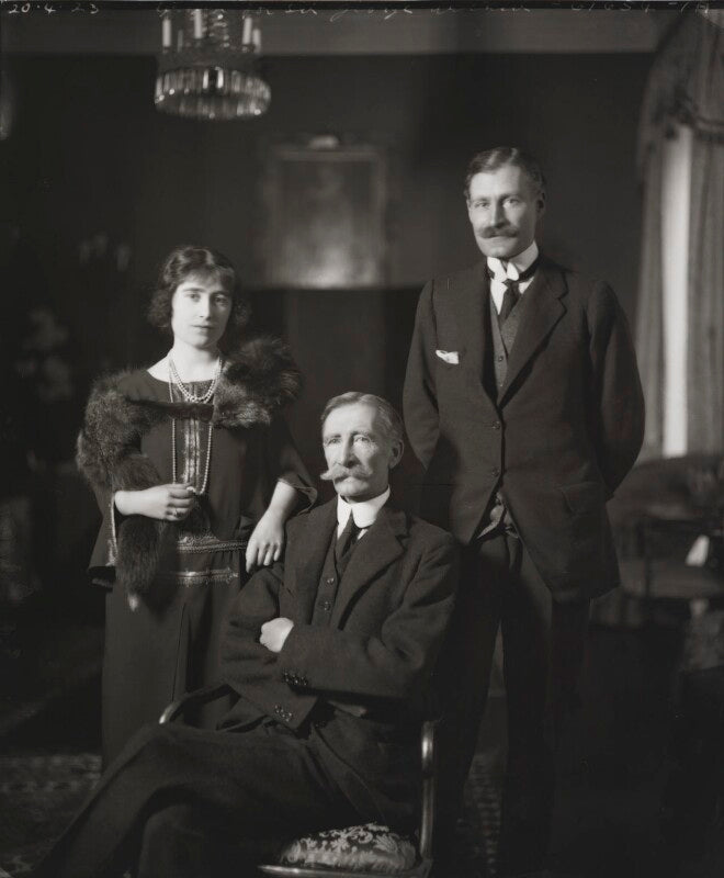 Queen elizabeth, the queen mother with her father and her brother, 15th earl of strathmore and kinghorne npg x95776