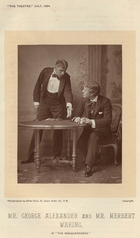 Herbert waring as sir brice skene; sir george alexander as david remon in 'the masqueraders' npg x9385