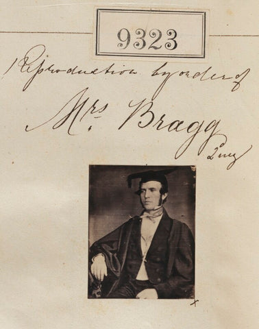 'Reproduction by order of Mrs Bragg' NPG Ax59136