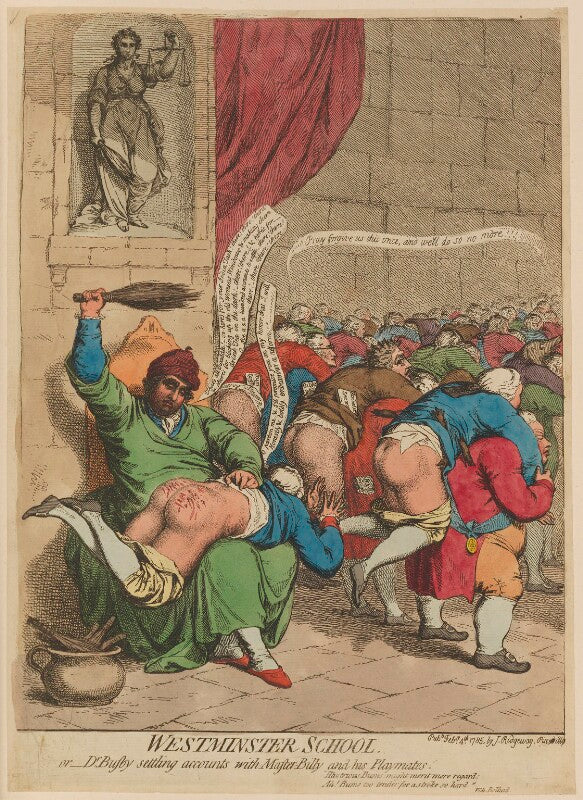 'westminster school. or   dr busby settling accounts with master billy and his playmates' npg d12993