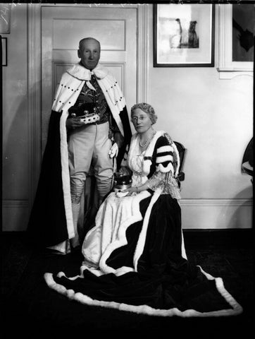 Robert Arthur Sanders, 1st Baron Bayford of Stoke Trister; Lucy Sophia Sanders (née Halliday), Lady Bayford of Stoke Trister NPG x152954