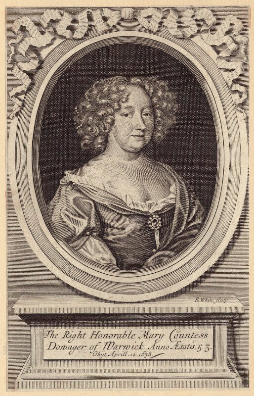 Mary rich (née boyle), countess of warwick npg d30525