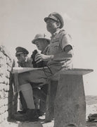 Unknown sitter, possibly Sir Oliver William Hargreaves Leese, 3rd Bt; Winston Churchill; Harold Rupert Leofric George Alexander, 1st Earl Alexander of Tunis NPG x199244