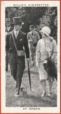 'At Epsom' (King George VI; Queen Elizabeth, the Queen Mother; 2 Unknown sitters) NPG D47294