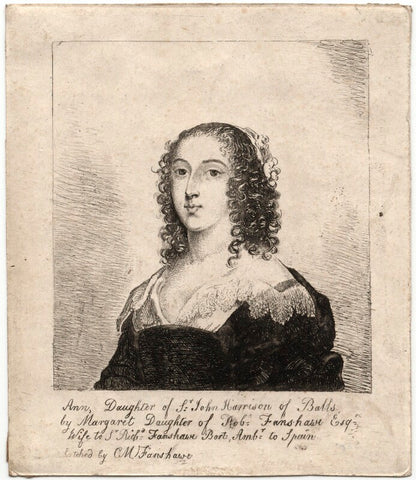 Ann (née Harrison), Lady Fanshawe NPG D2325