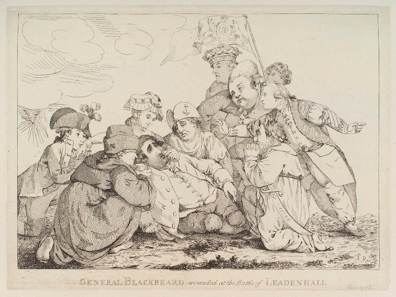 'general blackbeard wounded at the battle of leadenhall' npg d12344