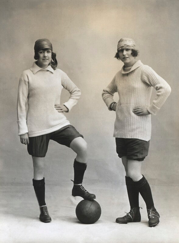Marjorie dolman as captain and dorothy dolman as centre half in the gaiety football team npg x83052