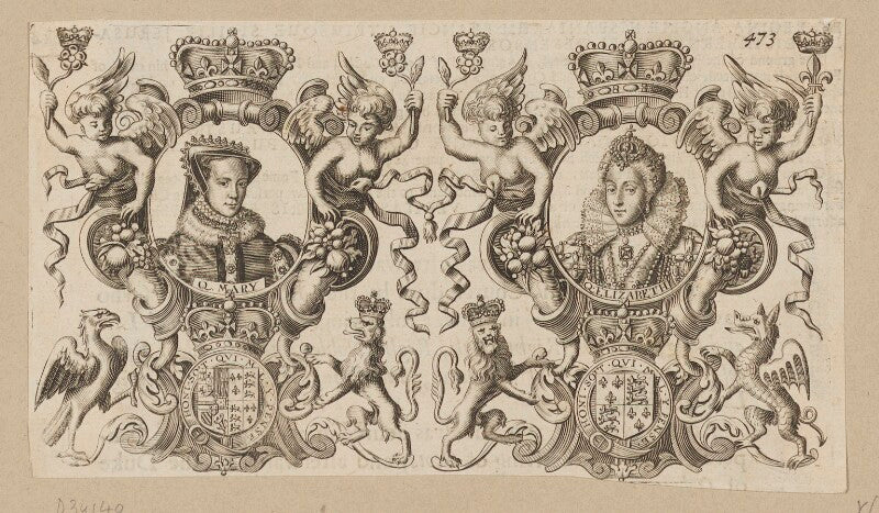 Queen mary i; queen elizabeth i npg d34140