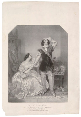 Charles John Kean and Eleanora ('Ellen') Kean (née Tree) as Sir Walter and Lady Amyott in Lovell's 'The Wife's Secrets' NPG D36755