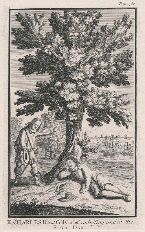 King charles ii and coll carless, advising under the royal oak (william carlos (careless); king charles ii) npg d10639