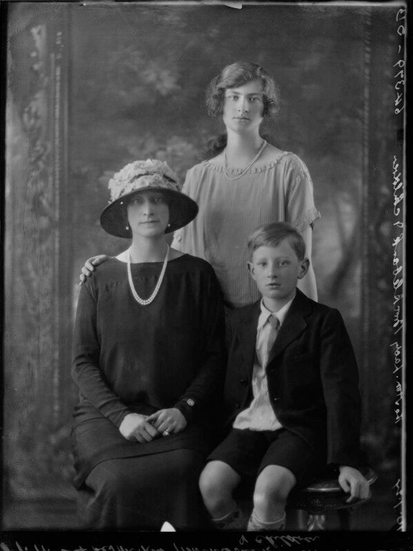 Angela grace wrigley (née brocklebank); sir john montague brocklebank, 5th bt; grace mary (née jackson), lady brocklebank npg x34229